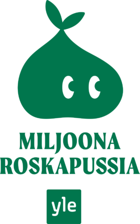 Miljoona Roskapussia -kampanjan logo. Yleisradio.